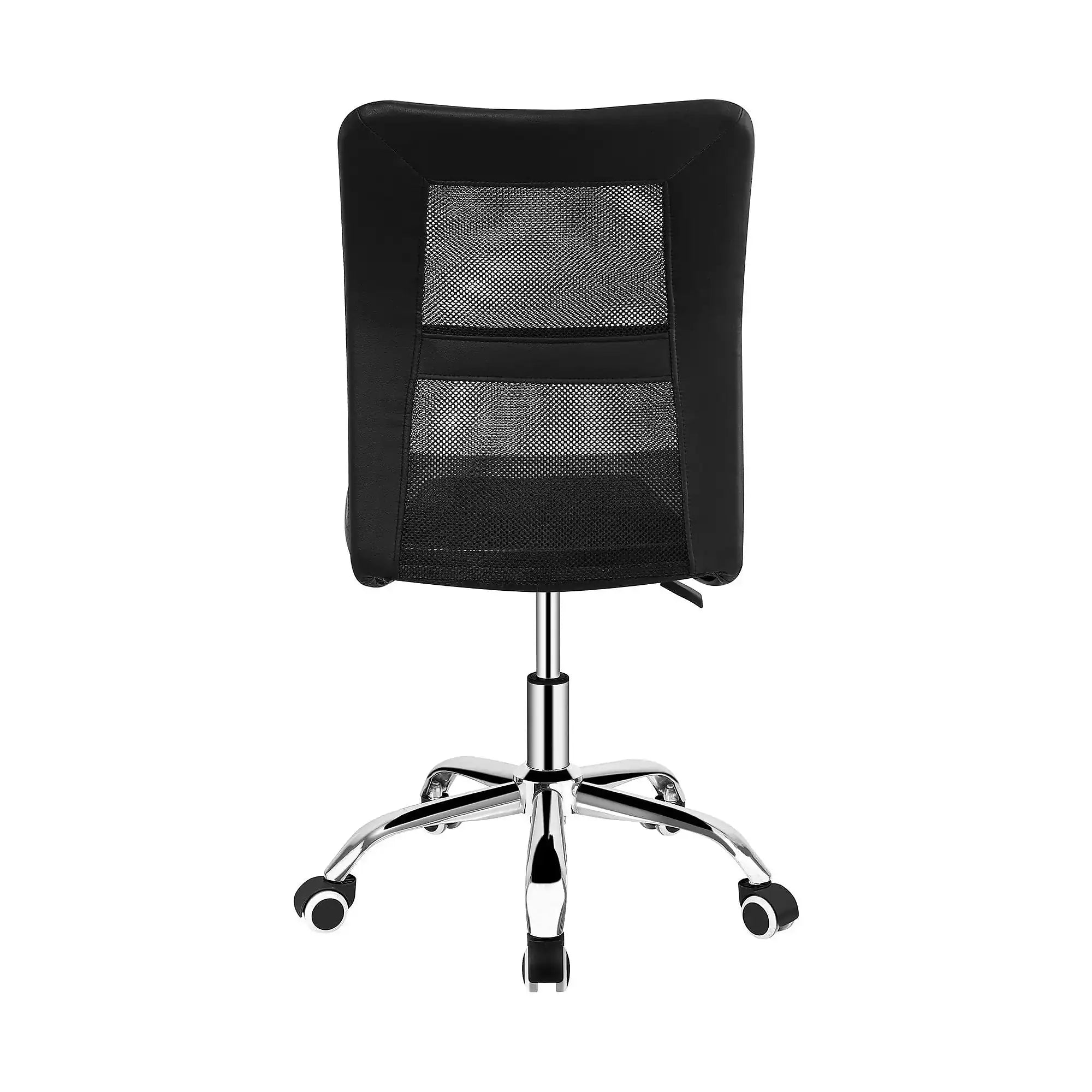 Scaun birou IDOR 2 NEW, negru/crom, plasa/piele ecologica, 45x59x90/100 cm
