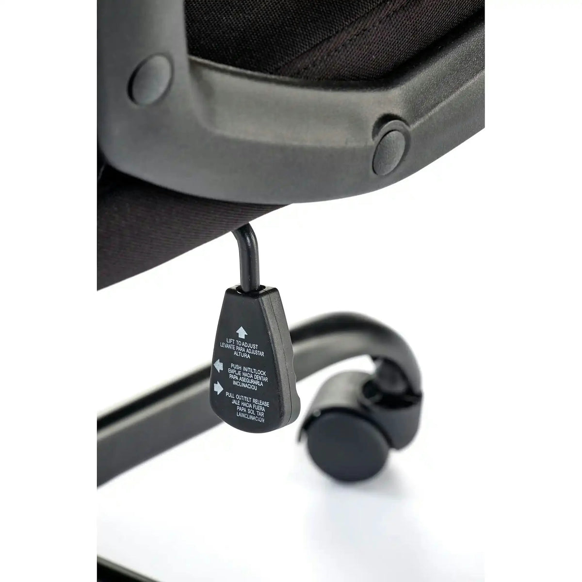 Scaun birou JENSEN, negru/gri, stofa/polipropilena, 65x70x115/125 cm