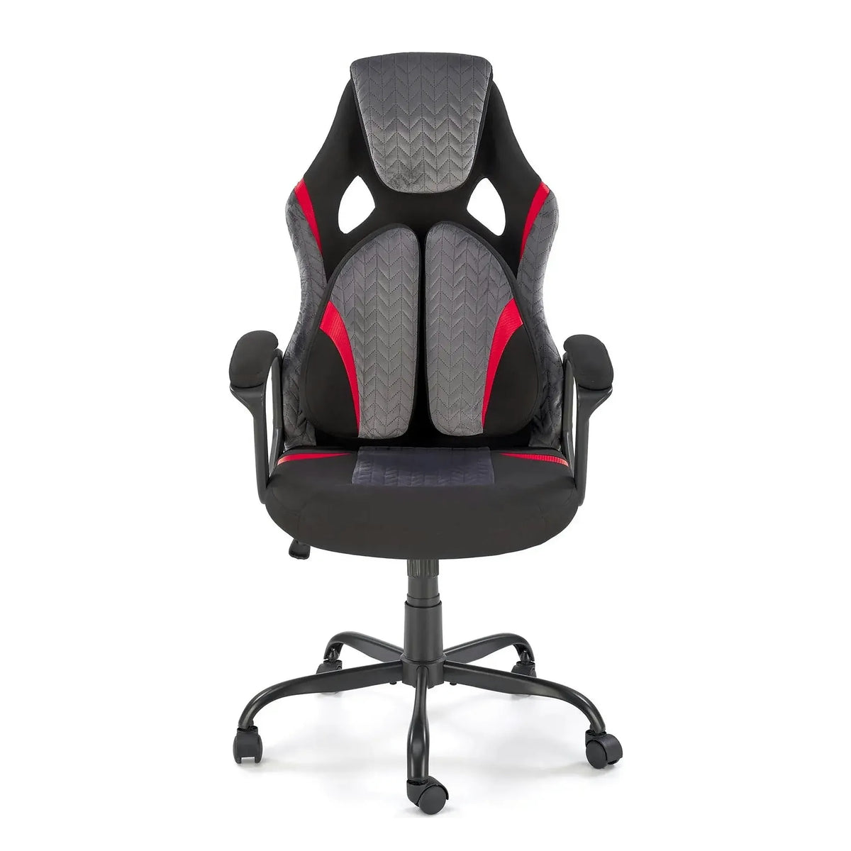 Scaun birou JENSEN, negru/gri, stofa/polipropilena, 65x70x115/125 cm