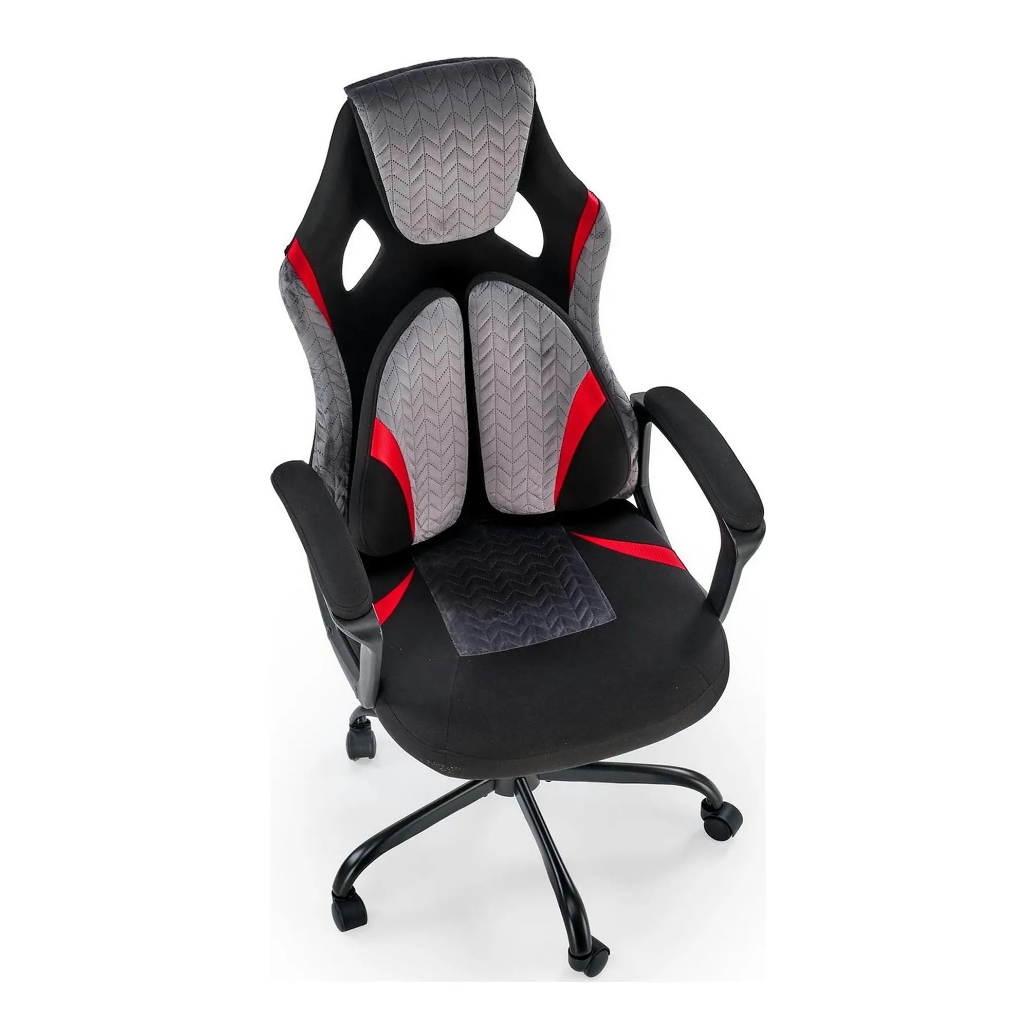 Scaun birou JENSEN, negru/gri, stofa/polipropilena, 65x70x115/125 cm