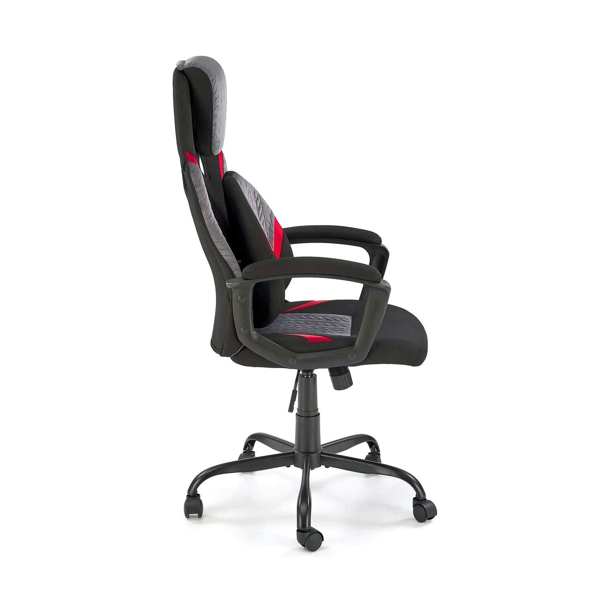 Scaun birou JENSEN, negru/gri, stofa/polipropilena, 65x70x115/125 cm