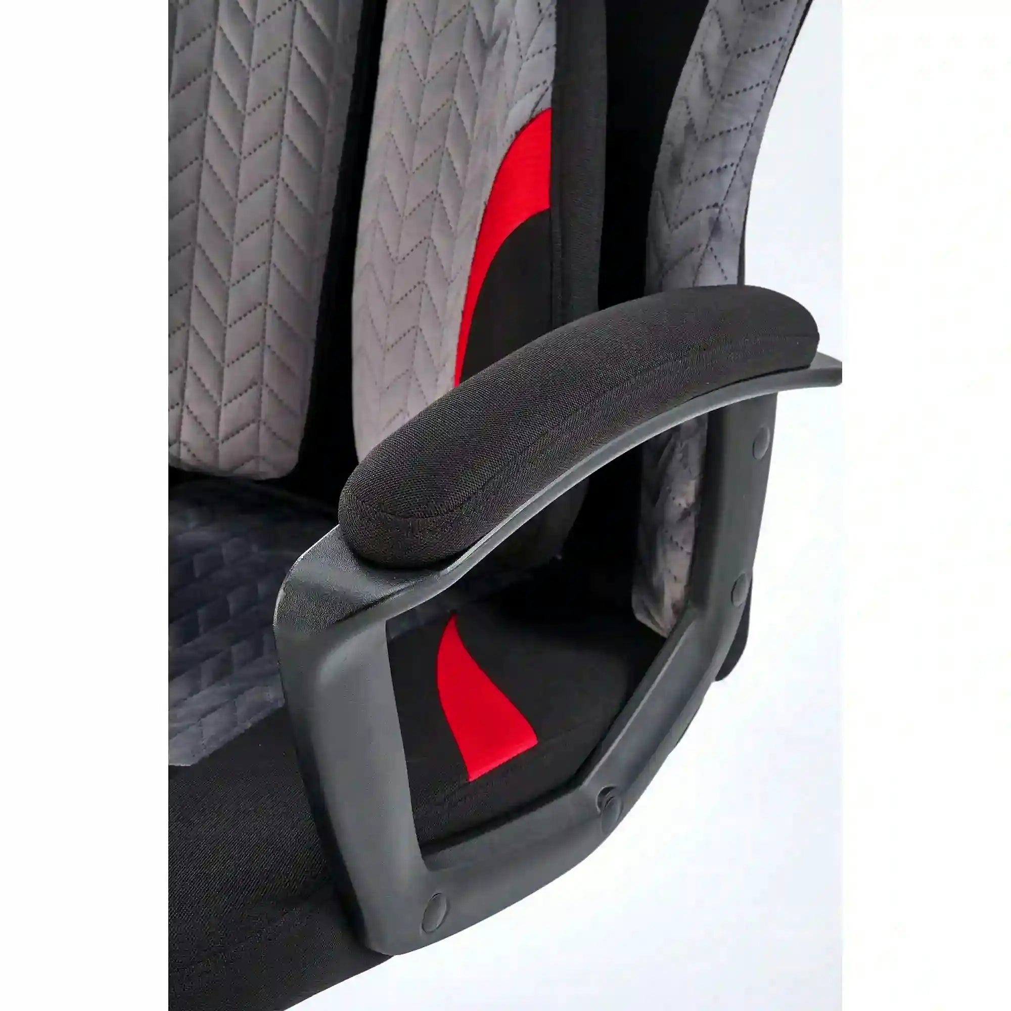 Scaun birou JENSEN, negru/gri, stofa/polipropilena, 65x70x115/125 cm