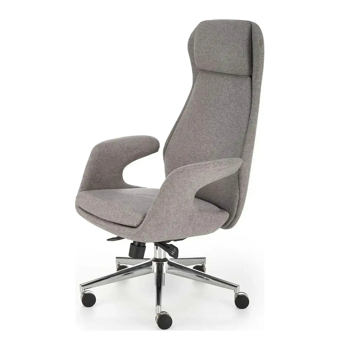 Scaun birou KEVIN, gri deschis, stofa clasica/metal, 74x68x118/125 cm