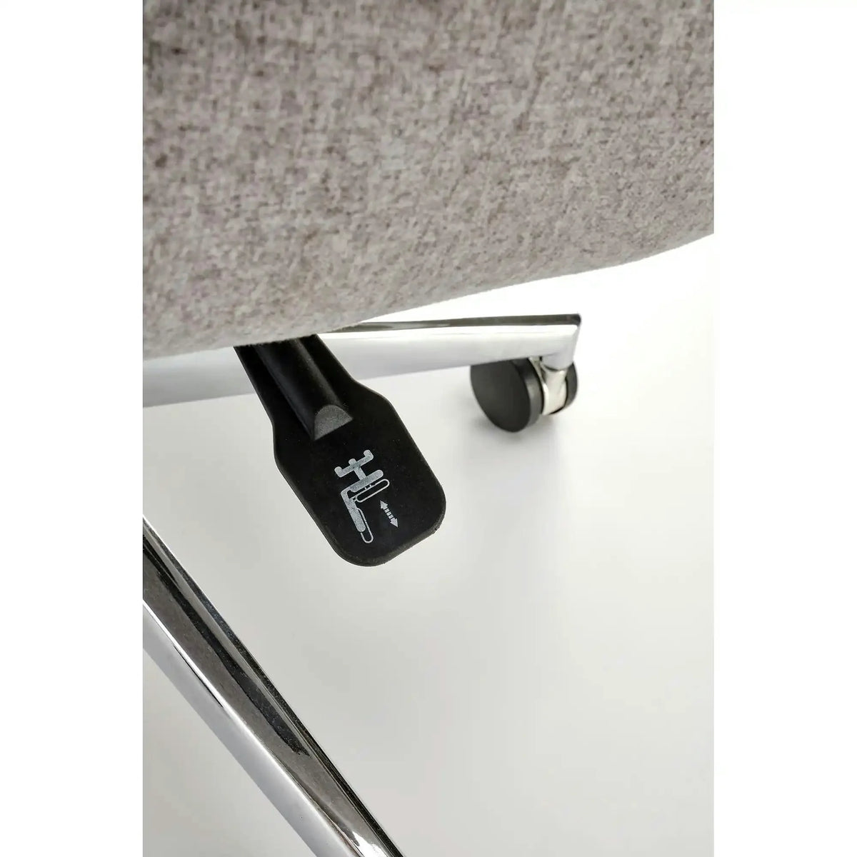Scaun birou KEVIN, gri deschis, stofa clasica/metal, 74x68x118/125 cm