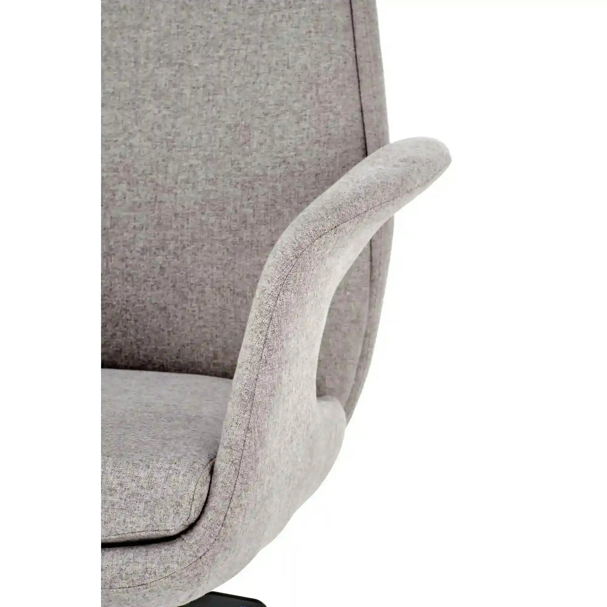 Scaun birou KEVIN, gri deschis, stofa clasica/metal, 74x68x118/125 cm