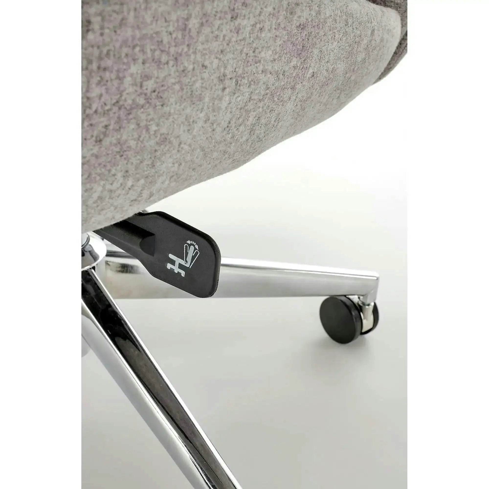 Scaun birou KEVIN, gri deschis, stofa clasica/metal, 74x68x118/125 cm