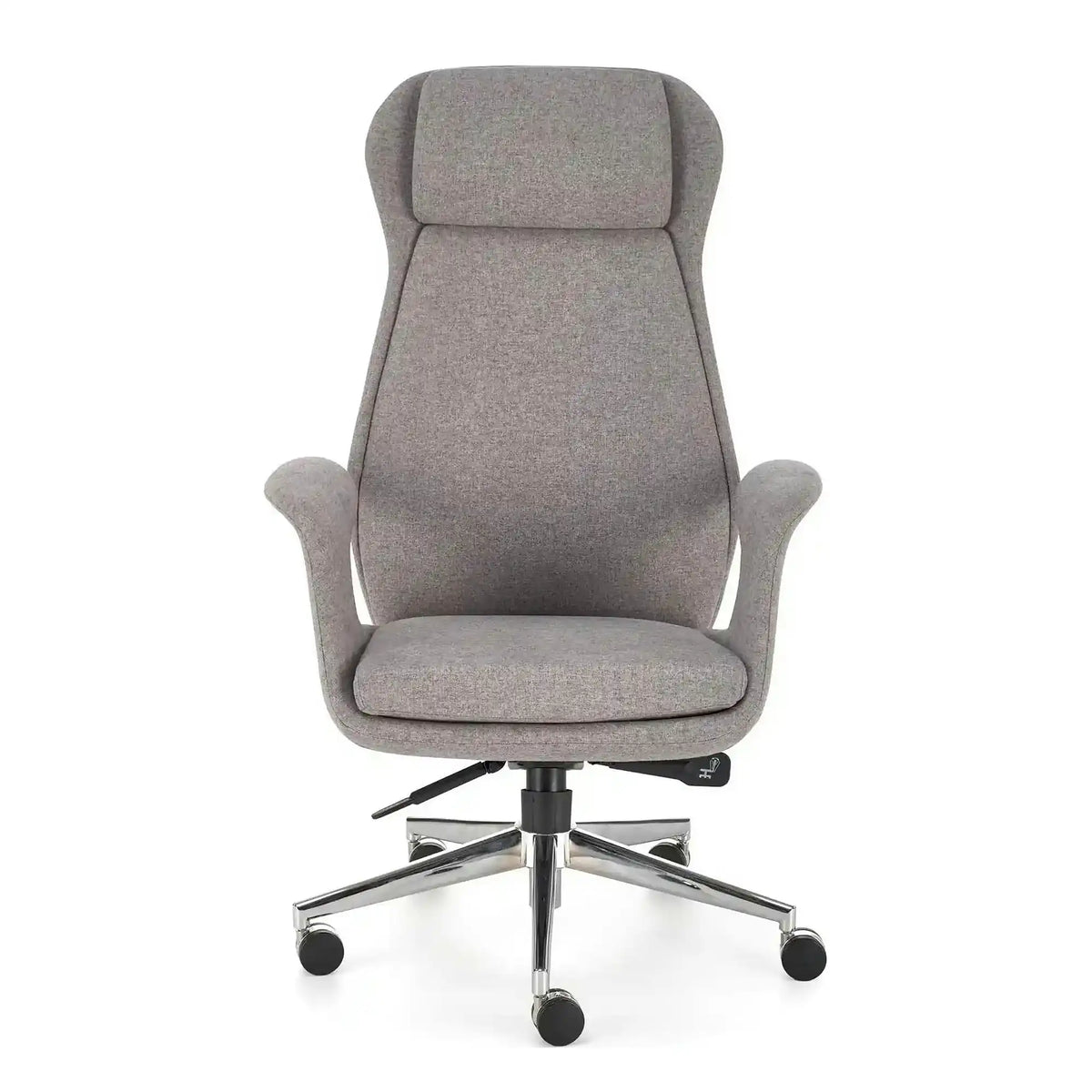 Scaun birou KEVIN, gri deschis, stofa clasica/metal, 74x68x118/125 cm