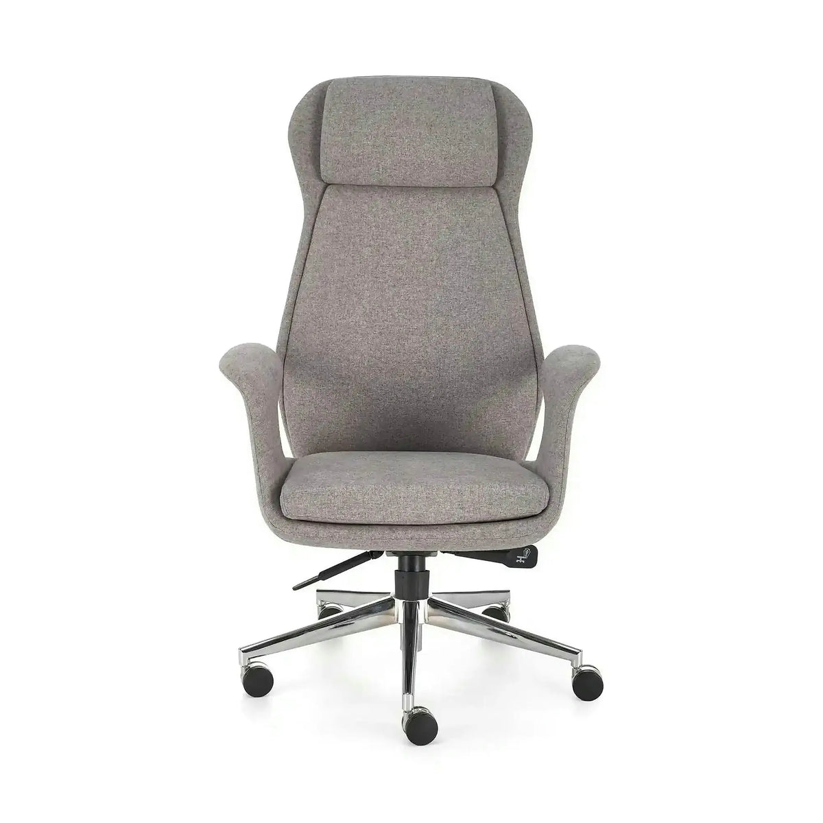 Scaun birou KEVIN, gri deschis, stofa clasica/metal, 74x68x118/125 cm
