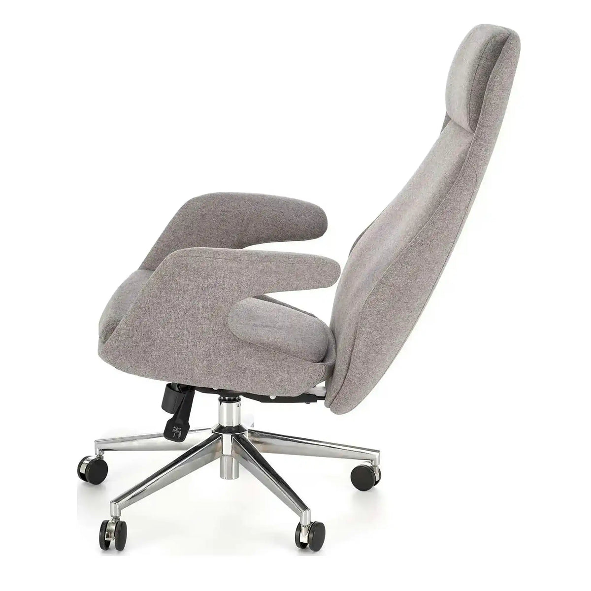 Scaun birou KEVIN, gri deschis, stofa clasica/metal, 74x68x118/125 cm