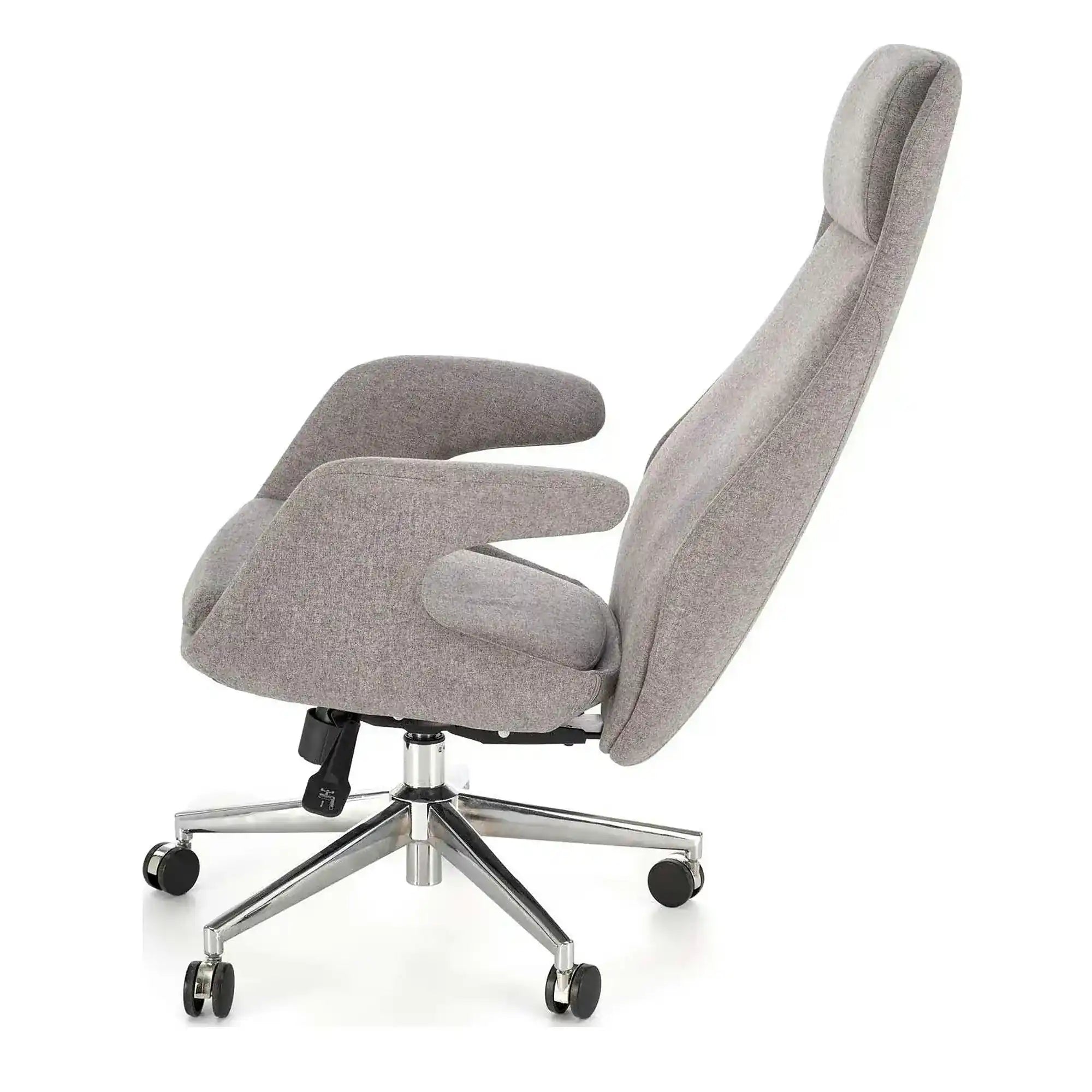 Scaun birou KEVIN, gri deschis, stofa clasica/metal, 74x68x118/125 cm