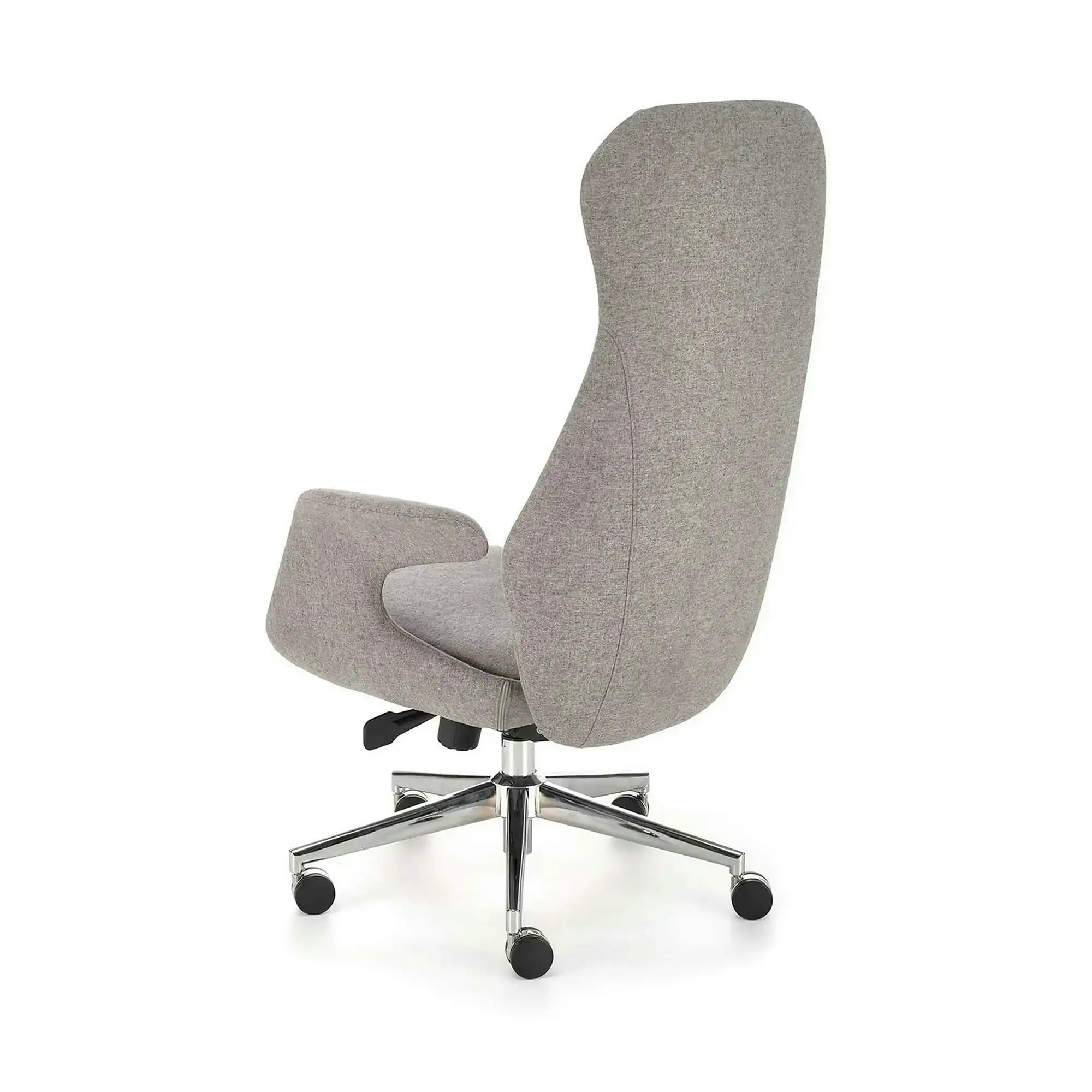 Scaun birou KEVIN, gri deschis, stofa clasica/metal, 74x68x118/125 cm
