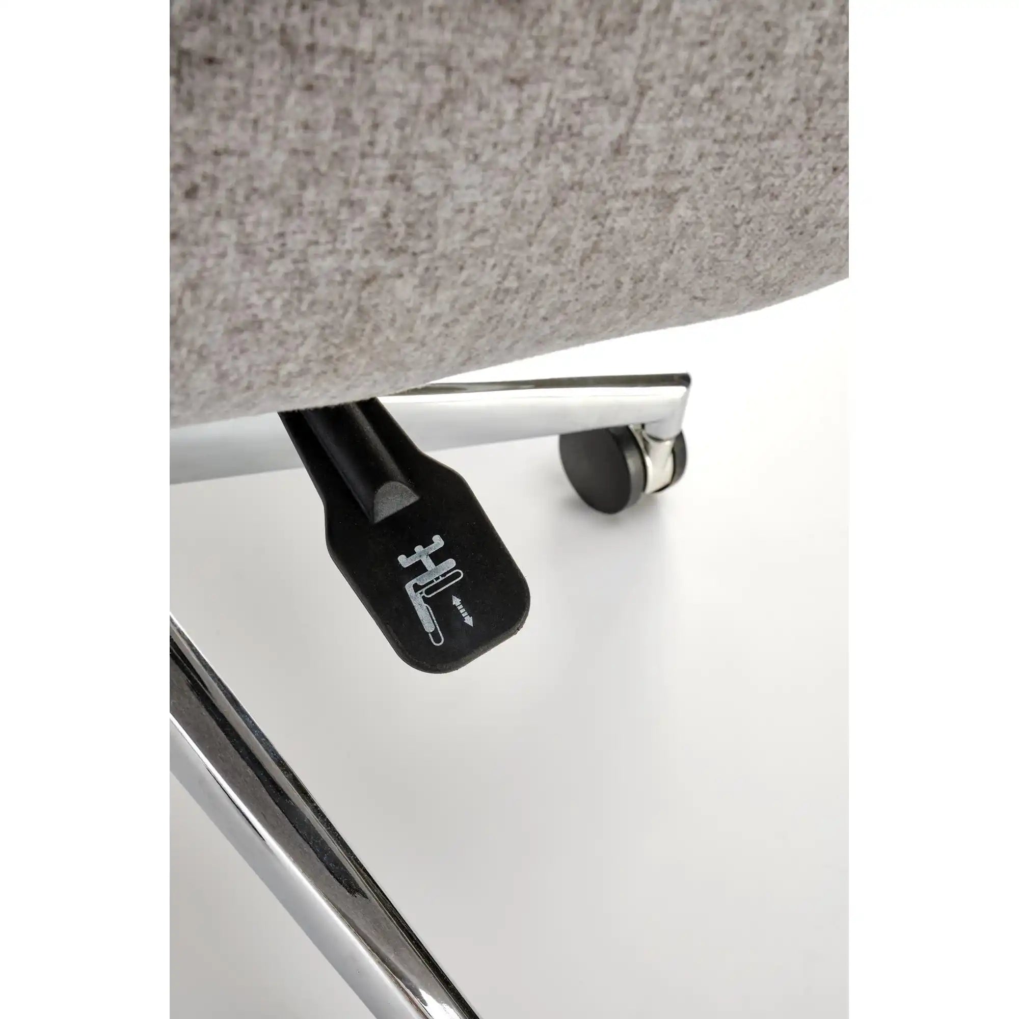 Scaun birou KEVIN, gri deschis, stofa clasica/metal, 74x68x118/125 cm