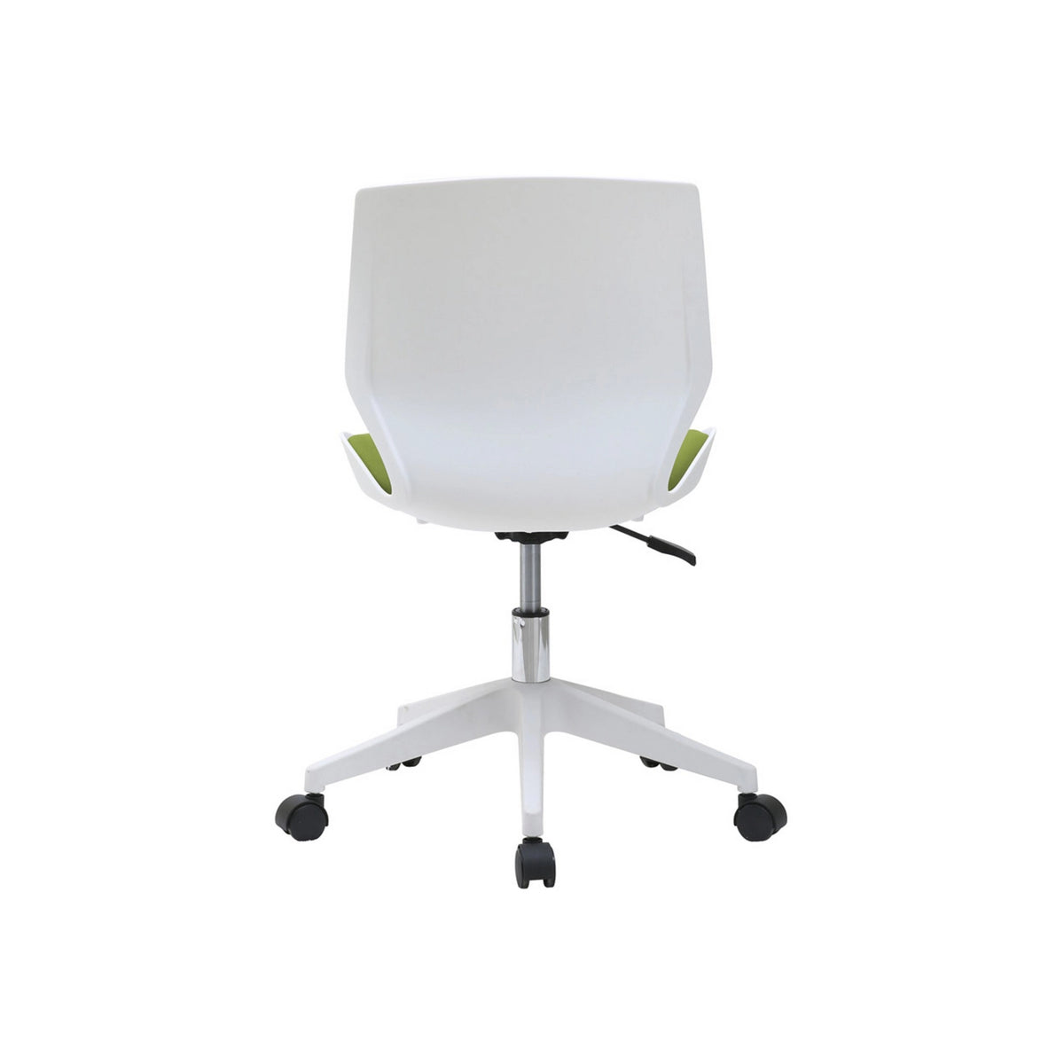 Scaun birou KILI, alb/verde, stofa/plastic, 53x49x82/92 cm