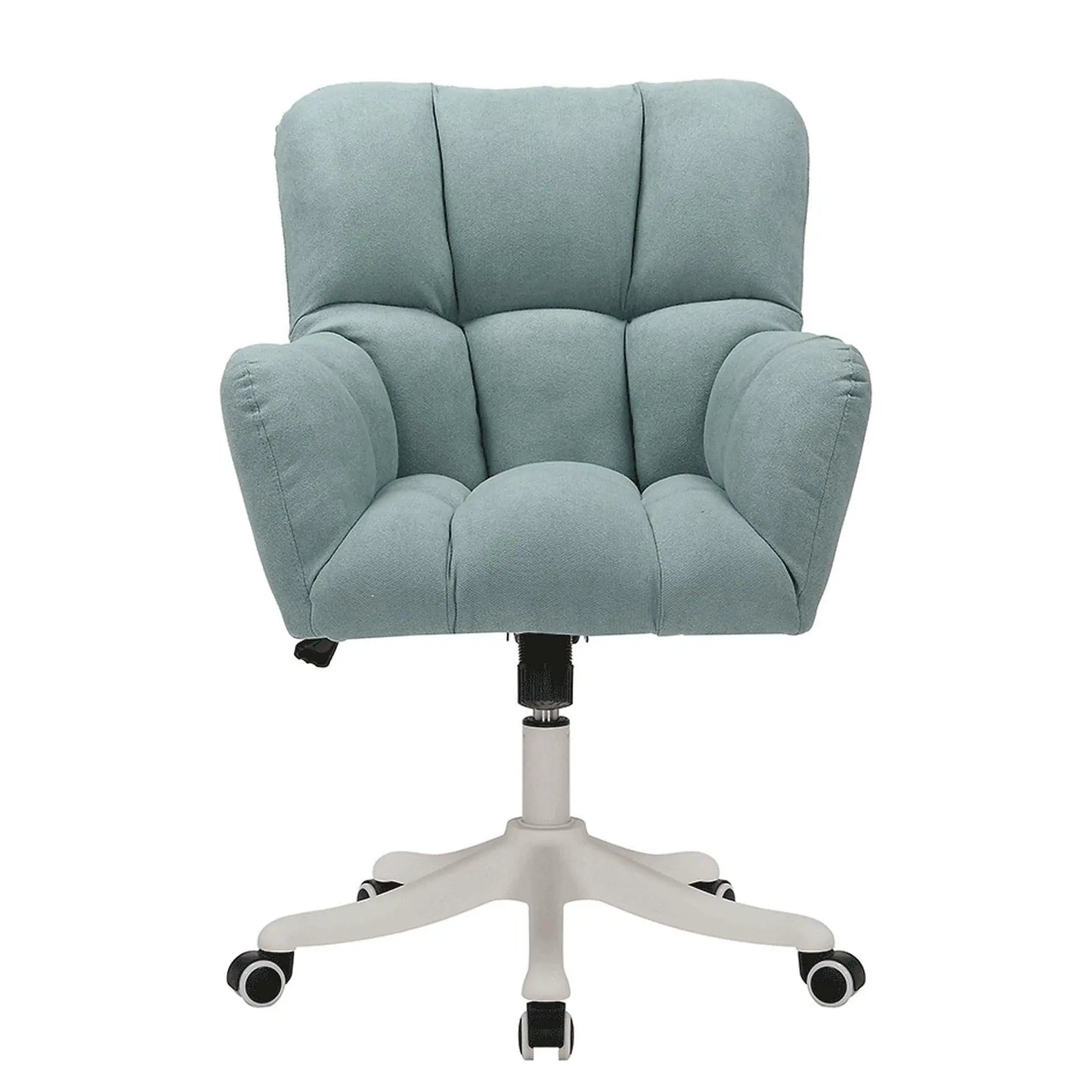 Scaun birou LOREL, verde menta, stofa clasica, 64x67x90/99 cm
