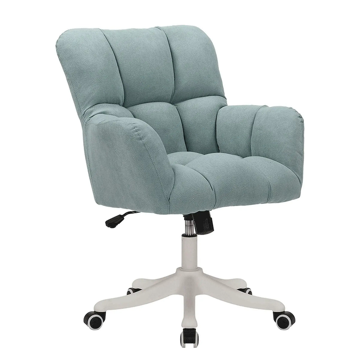 Scaun birou LOREL, verde menta, stofa clasica, 64x67x90/99 cm