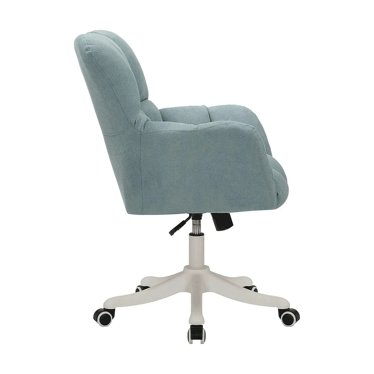 Scaun birou LOREL, verde menta, stofa clasica, 64x67x90/99 cm