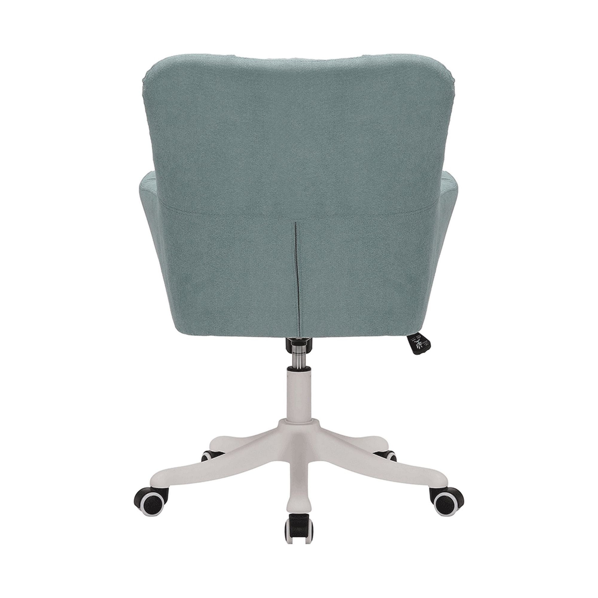 Scaun birou LOREL, verde menta, stofa clasica, 64x67x90/99 cm