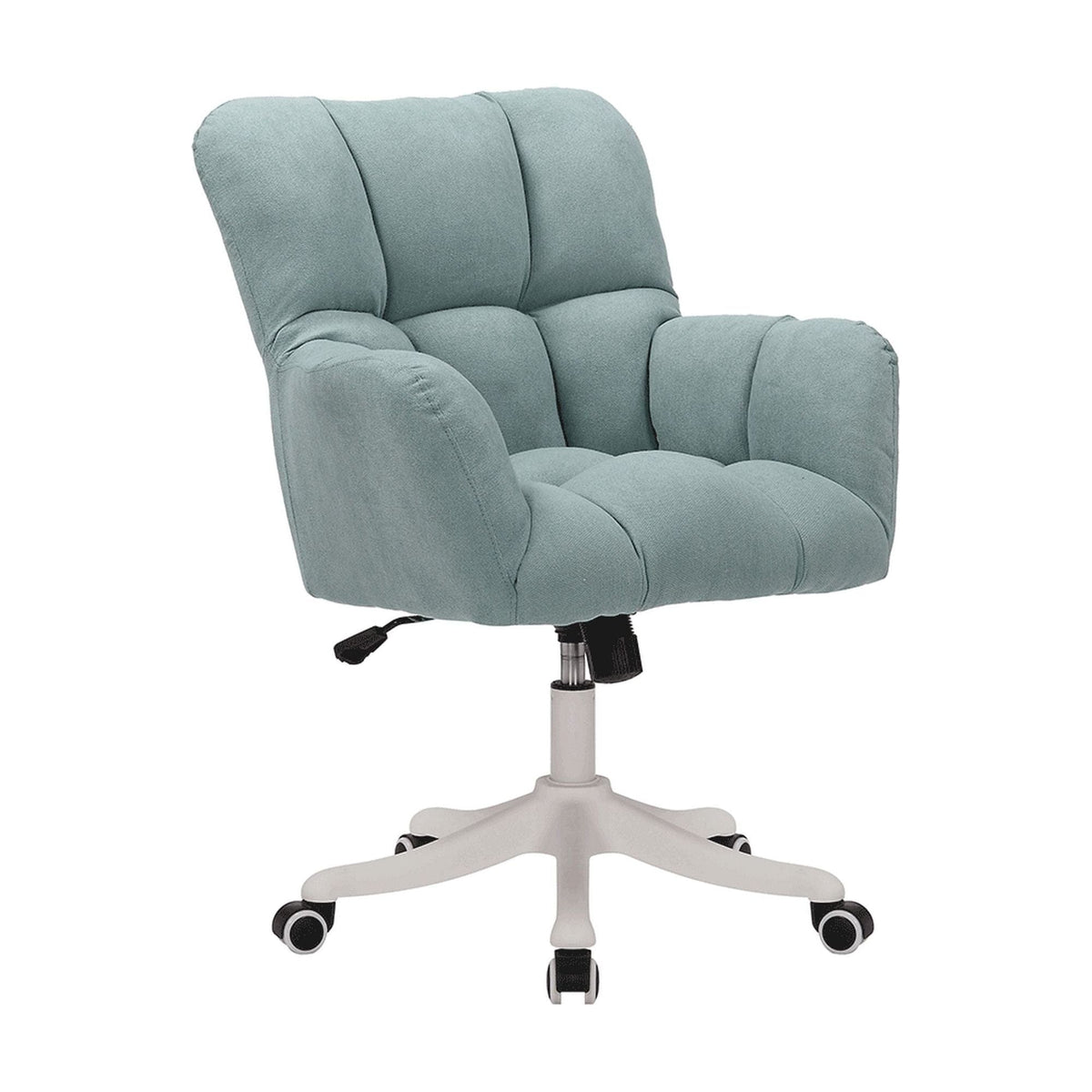 Scaun birou LOREL, verde menta, stofa clasica, 64x67x90/99 cm