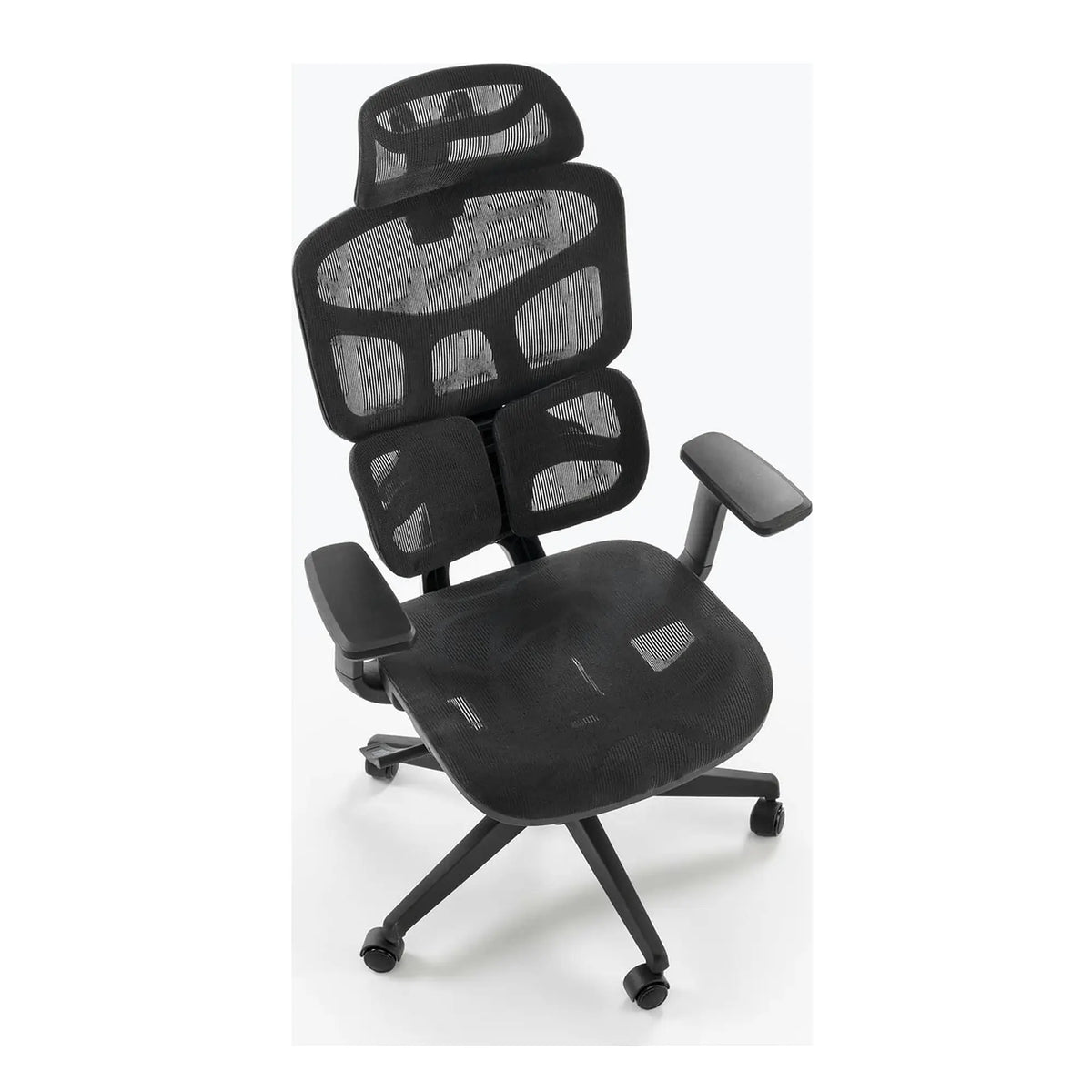 Scaun birou MACAR, negru, stofa clasica/plasa, 71x69x127-133 cm