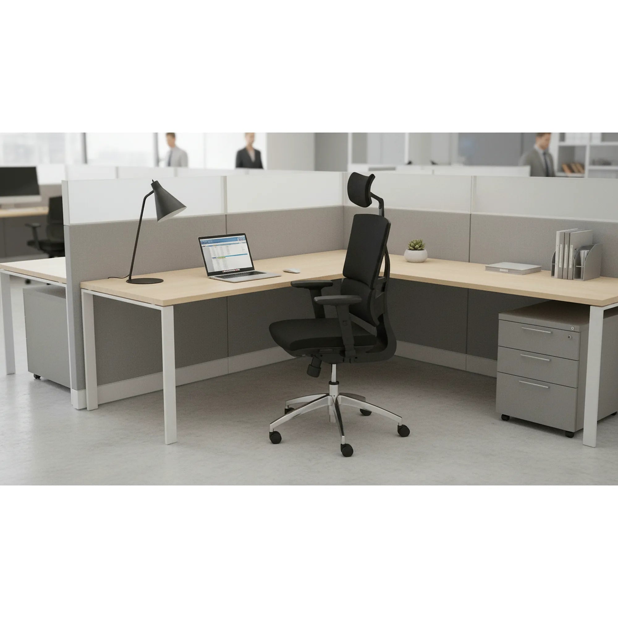 Scaun birou MARCUS, negru, plasa/metal, 65x64x121/140 cm