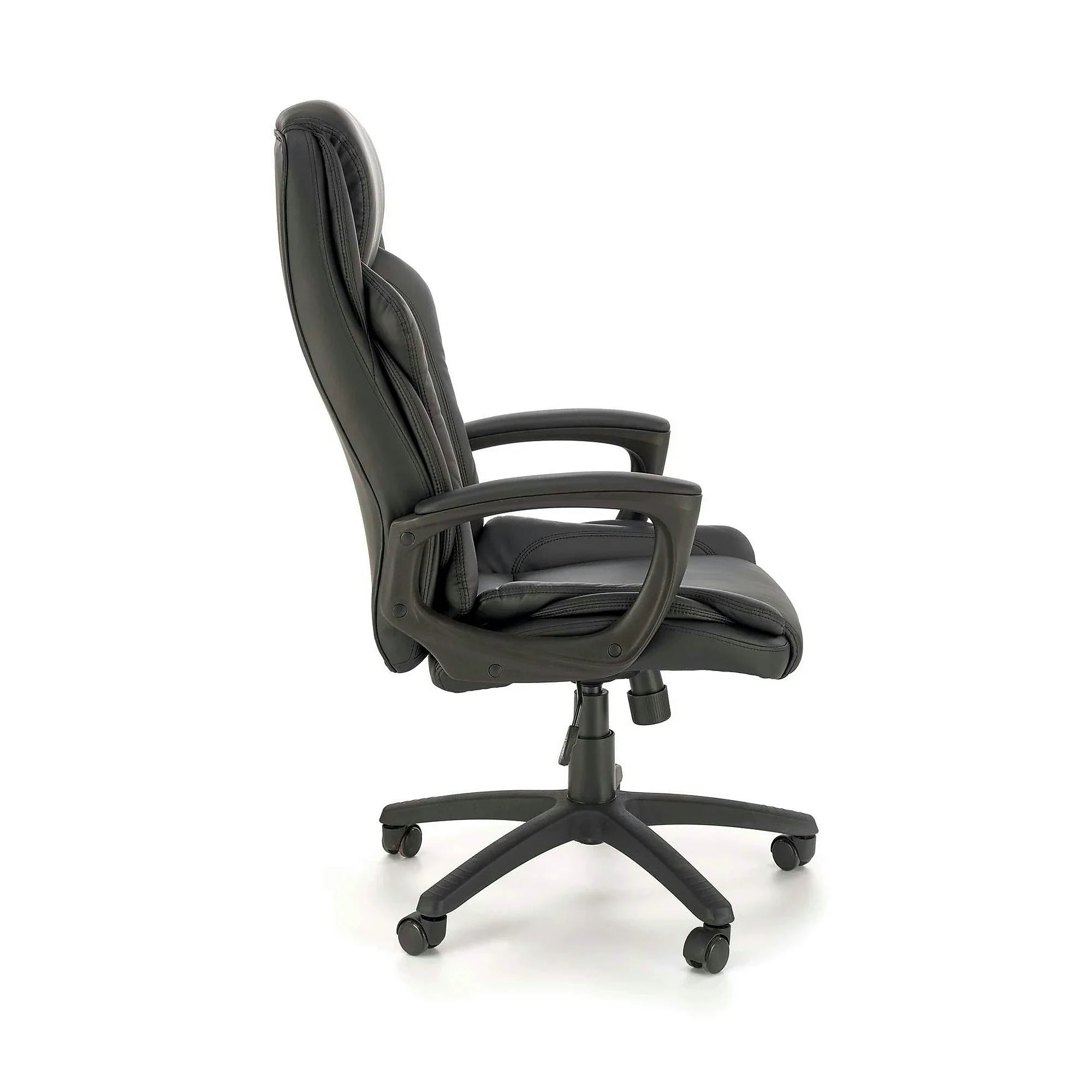 Scaun birou MARIO, negru, piele ecologica, 67x75x114/124 cm