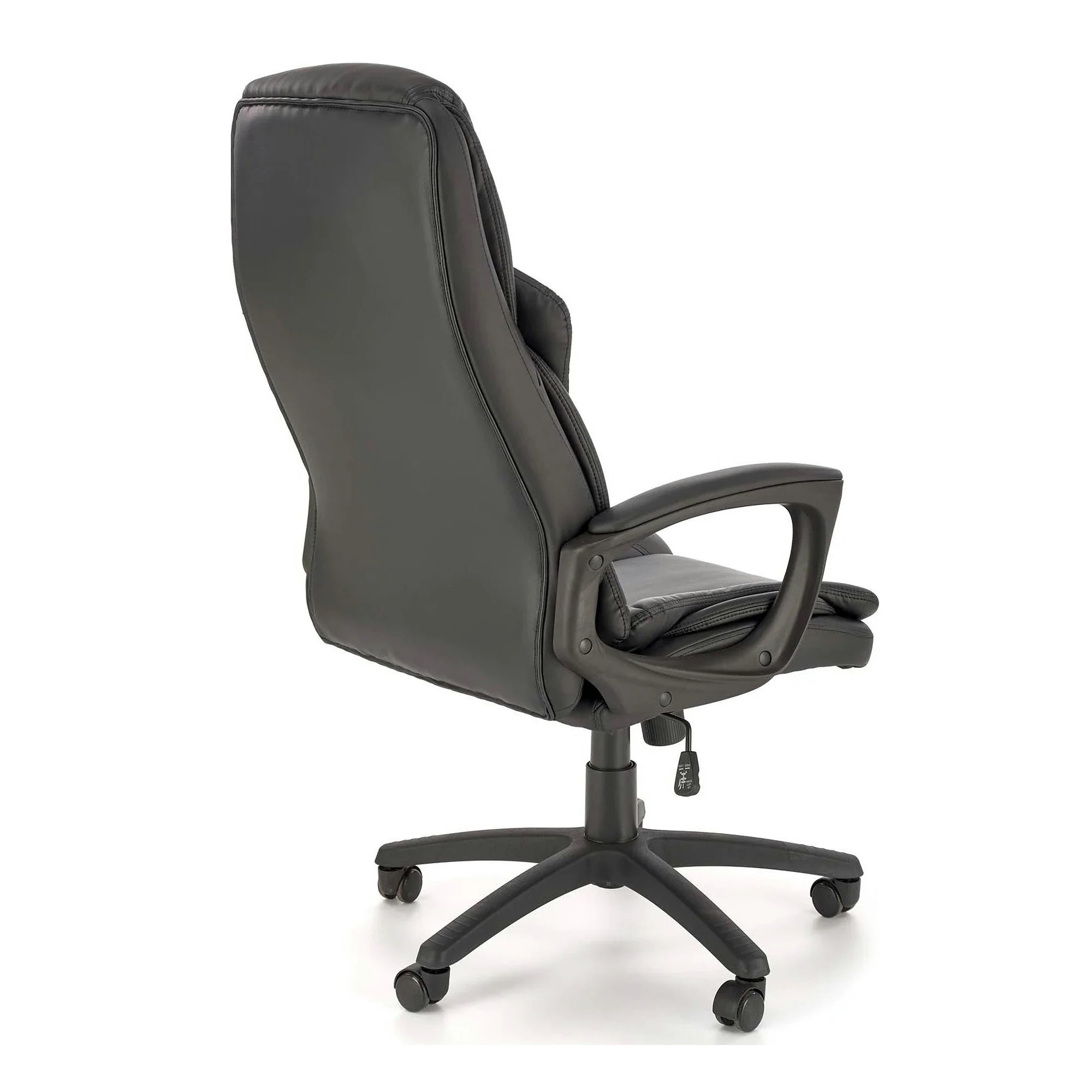 Scaun birou MARIO, negru, piele ecologica, 67x75x114/124 cm