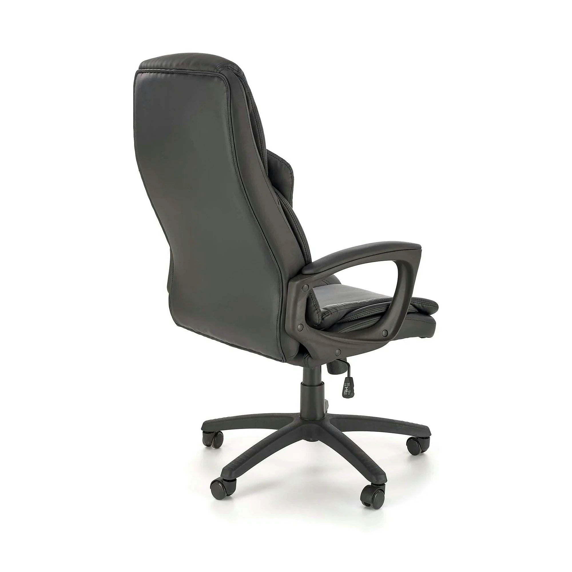 Scaun birou MARIO, negru, piele ecologica, 67x75x114/124 cm