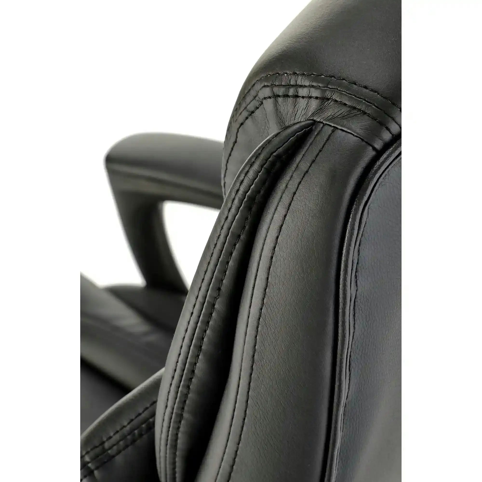Scaun birou MARIO, negru, piele ecologica, 67x75x114/124 cm