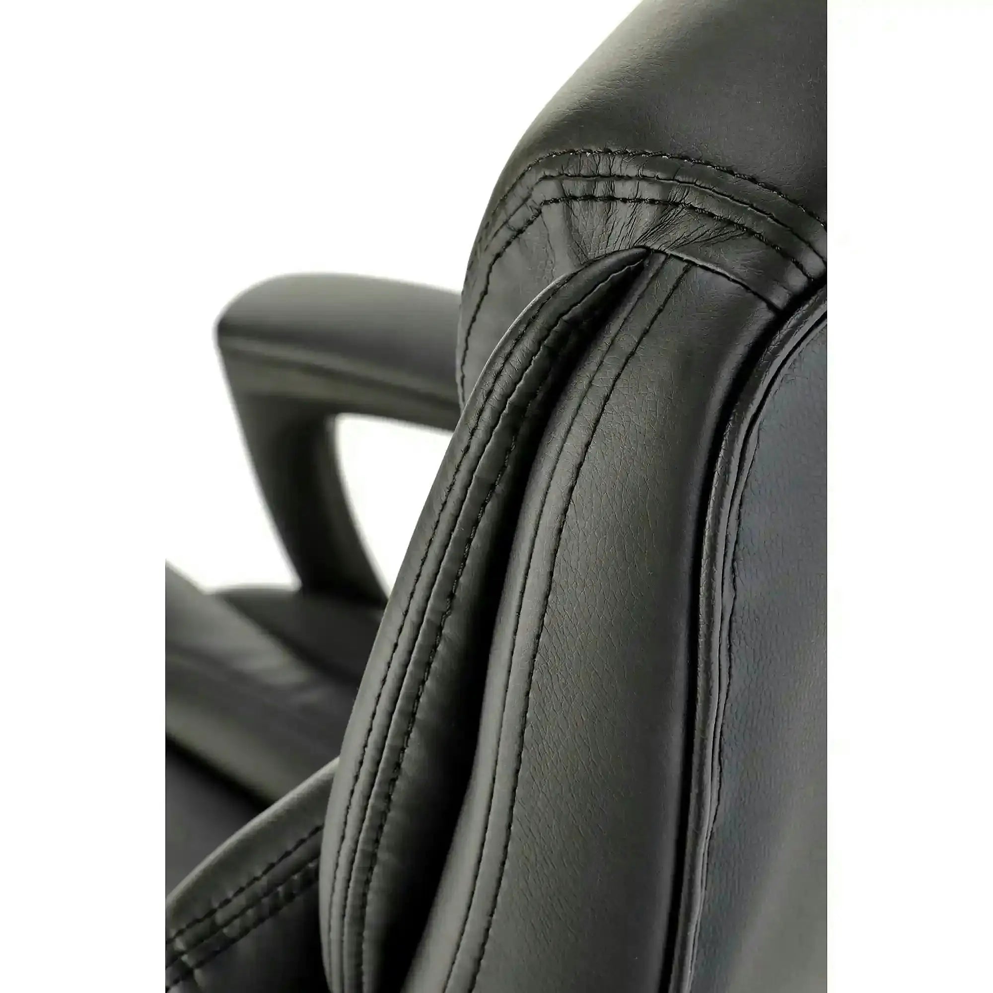Scaun birou MARIO, negru, piele ecologica, 67x75x114/124 cm