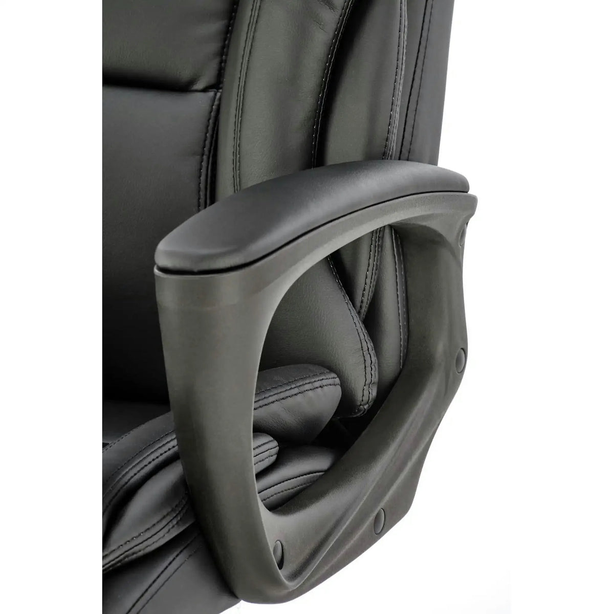 Scaun birou MARIO, negru, piele ecologica, 67x75x114/124 cm