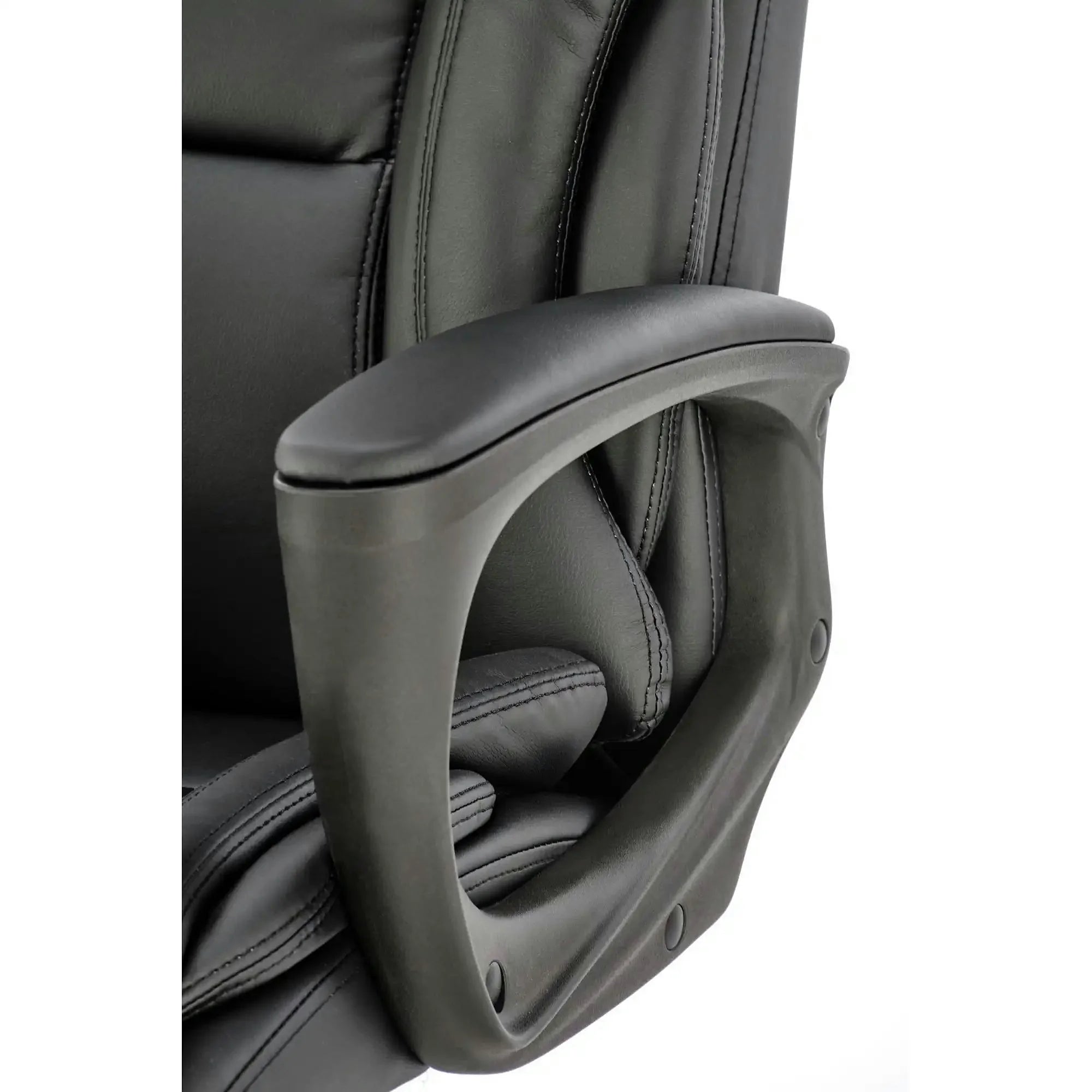 Scaun birou MARIO, negru, piele ecologica, 67x75x114/124 cm