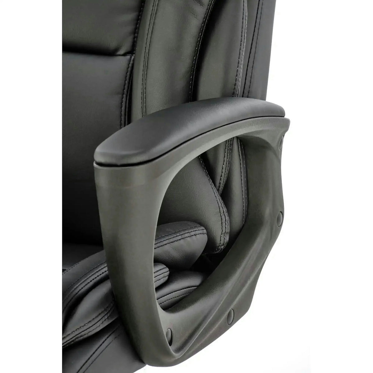 Scaun birou MARIO, negru, piele ecologica, 67x75x114/124 cm