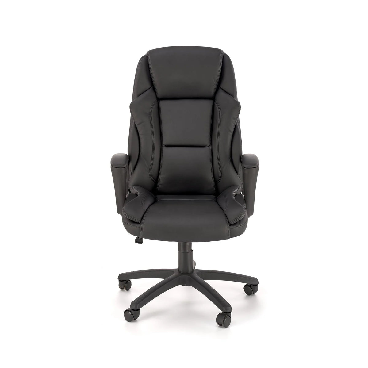 Scaun birou MARIO, negru, piele ecologica, 67x75x114/124 cm