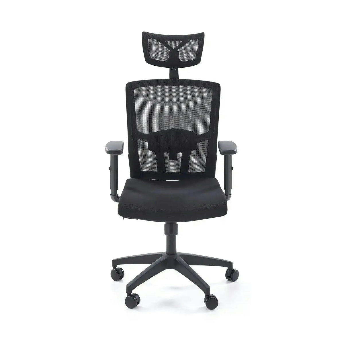 Scaun birou MASON, negru, stofa/plasa, 62x62x120/130 cm