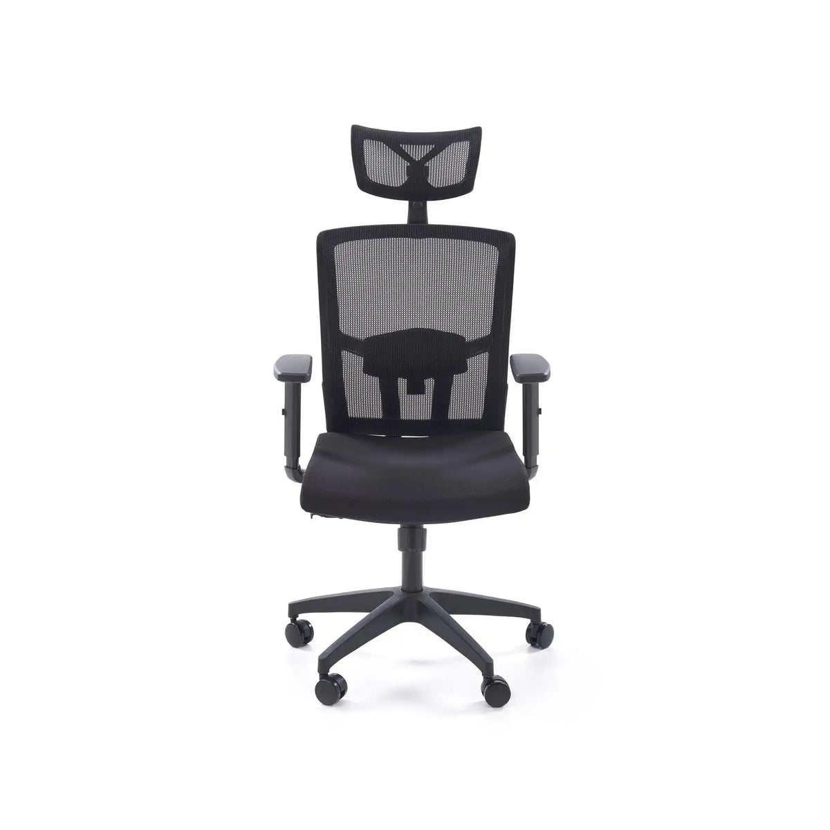 Scaun birou MASON, negru, stofa/plasa, 62x62x120/130 cm