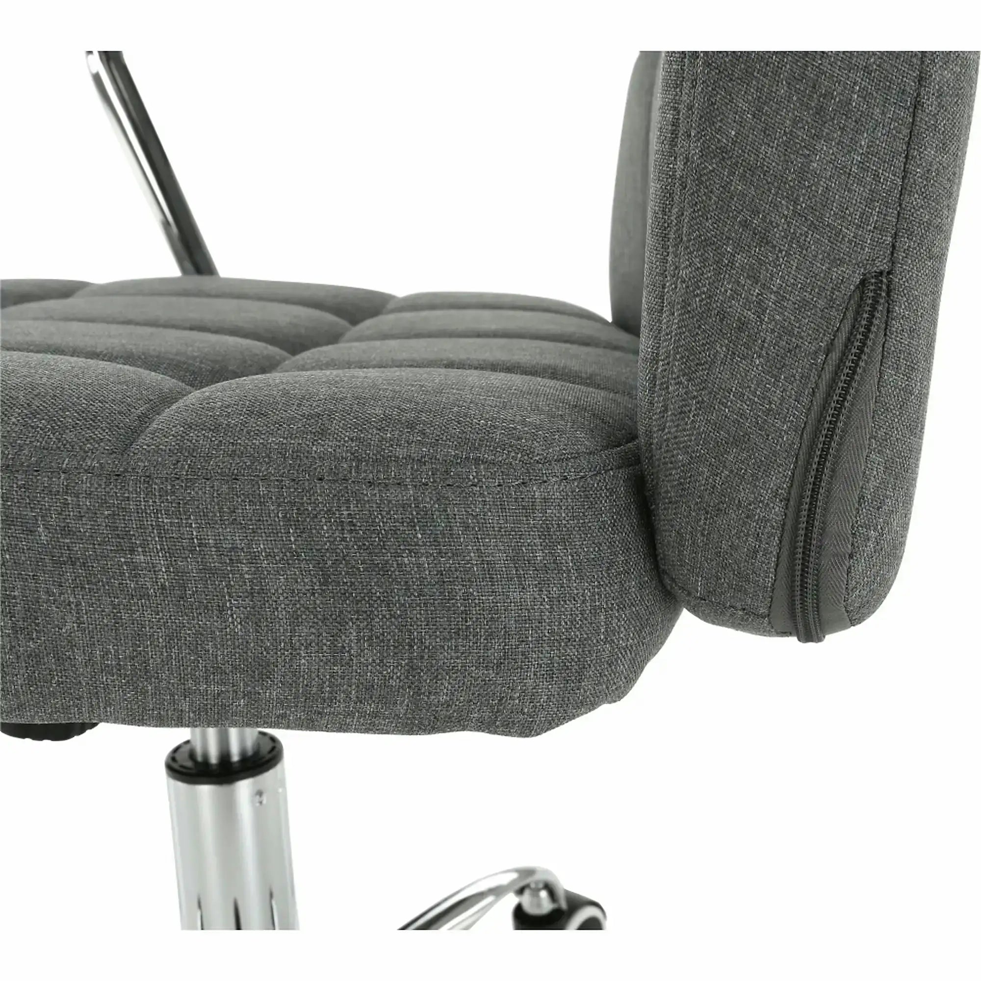 Scaun birou MORGEN, gri/crom, stofa clasica/metal, 51x64x93/103 cm