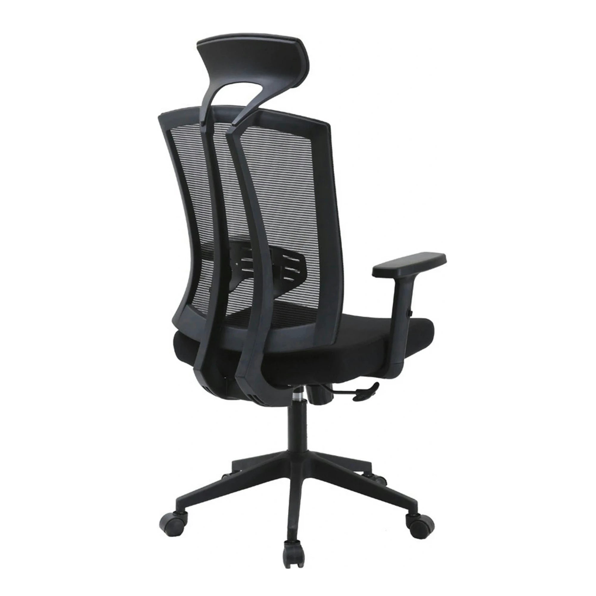 Scaun birou NAO, negru, stofa/plasa, 65x67x122/132 cm