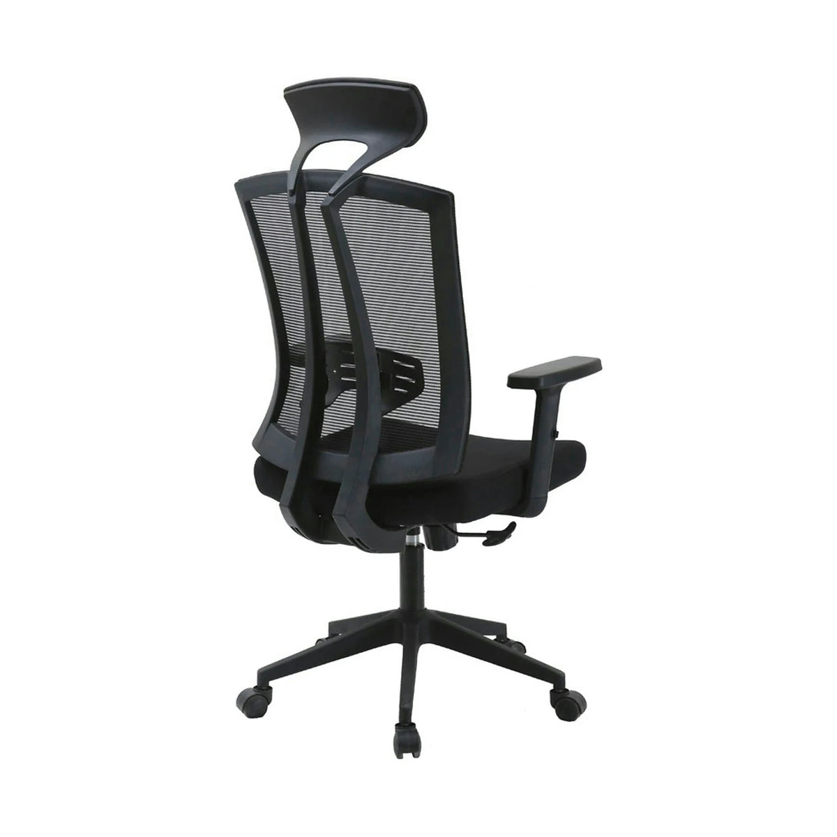 Scaun birou NAO, negru, stofa/plasa, 65x67x122/132 cm
