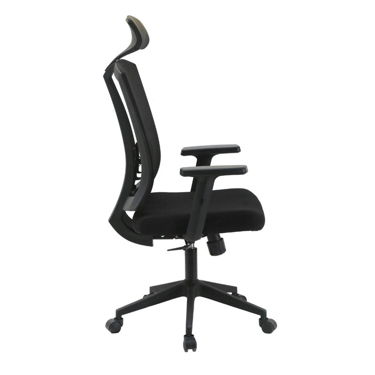 Scaun birou NAO, negru, stofa/plasa, 65x67x122/132 cm