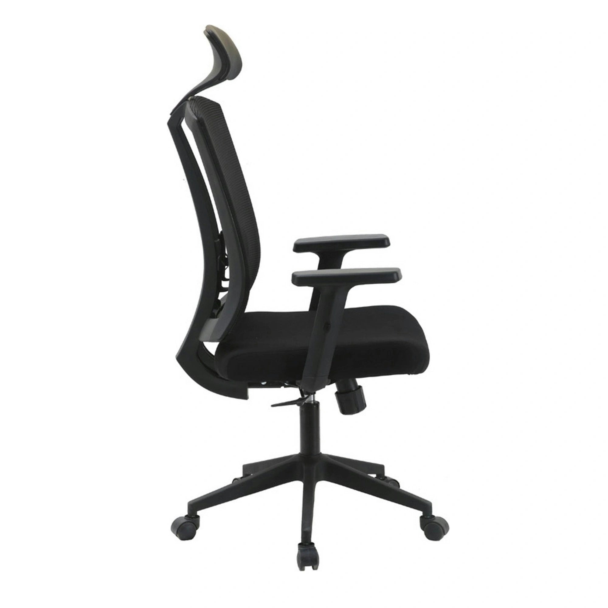 Scaun birou NAO, negru, stofa/plasa, 65x67x122/132 cm