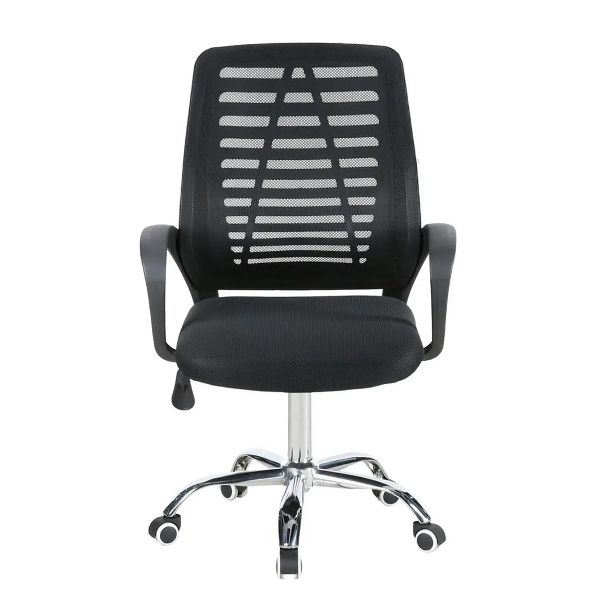 Scaun birou NED, negru, stofa/plasa, 55x61x92/102 cm