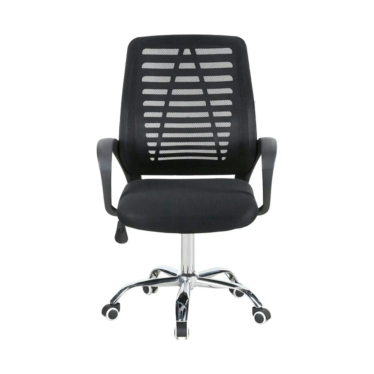 Scaun birou NED, negru, stofa/plasa, 55x61x92/102 cm