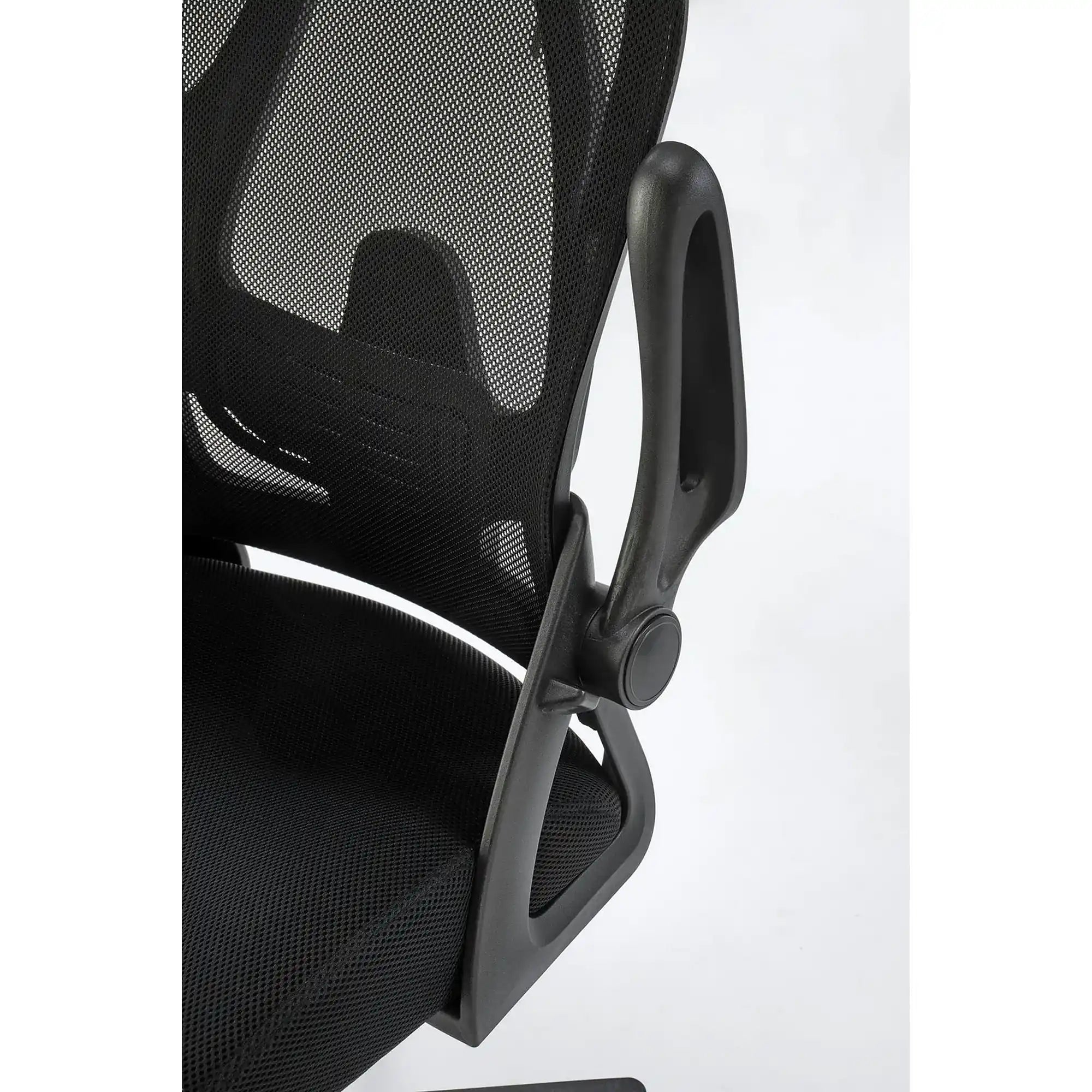 Scaun birou NEGRO, negru, plasa/panza, 59x63x123/130 cm