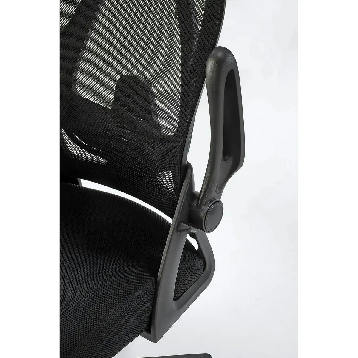 Scaun birou NEGRO, negru, plasa/panza, 59x63x123/130 cm