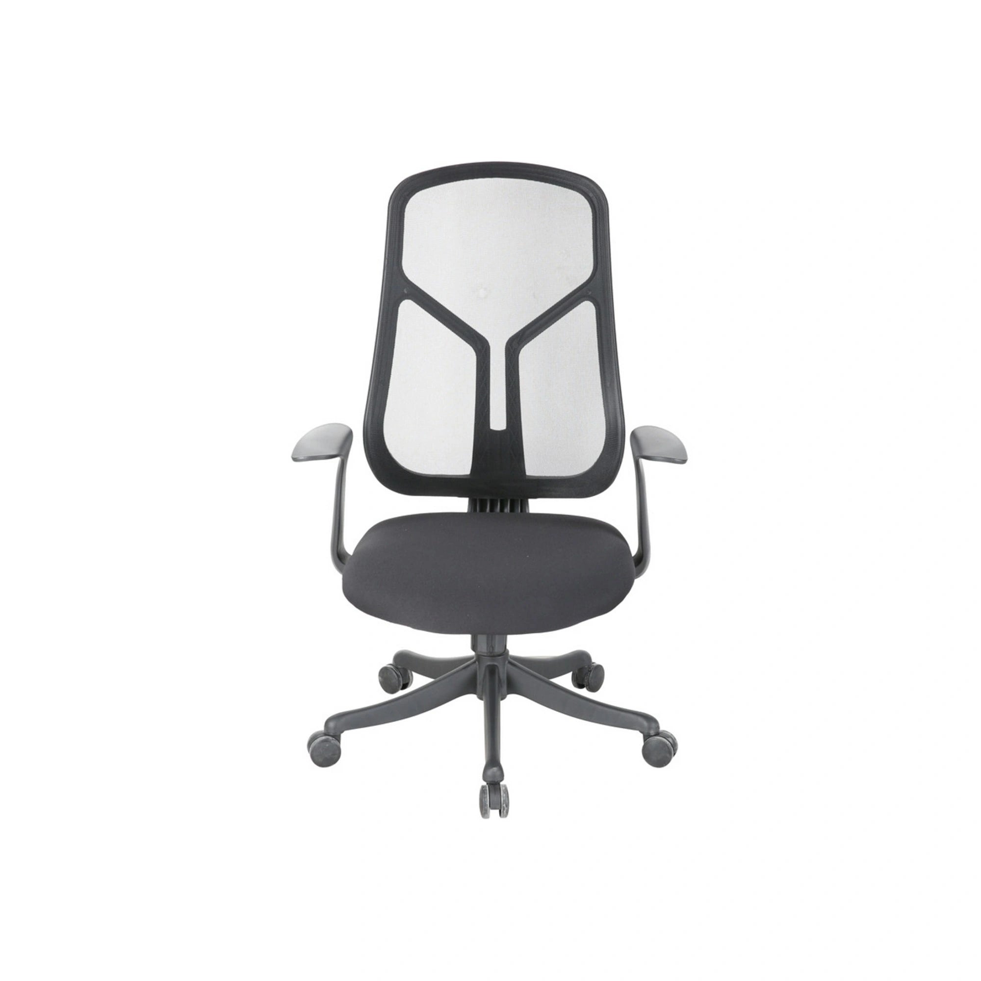 Scaun birou ODO, negru, stofa/plasa, 64x65x107/117 cm