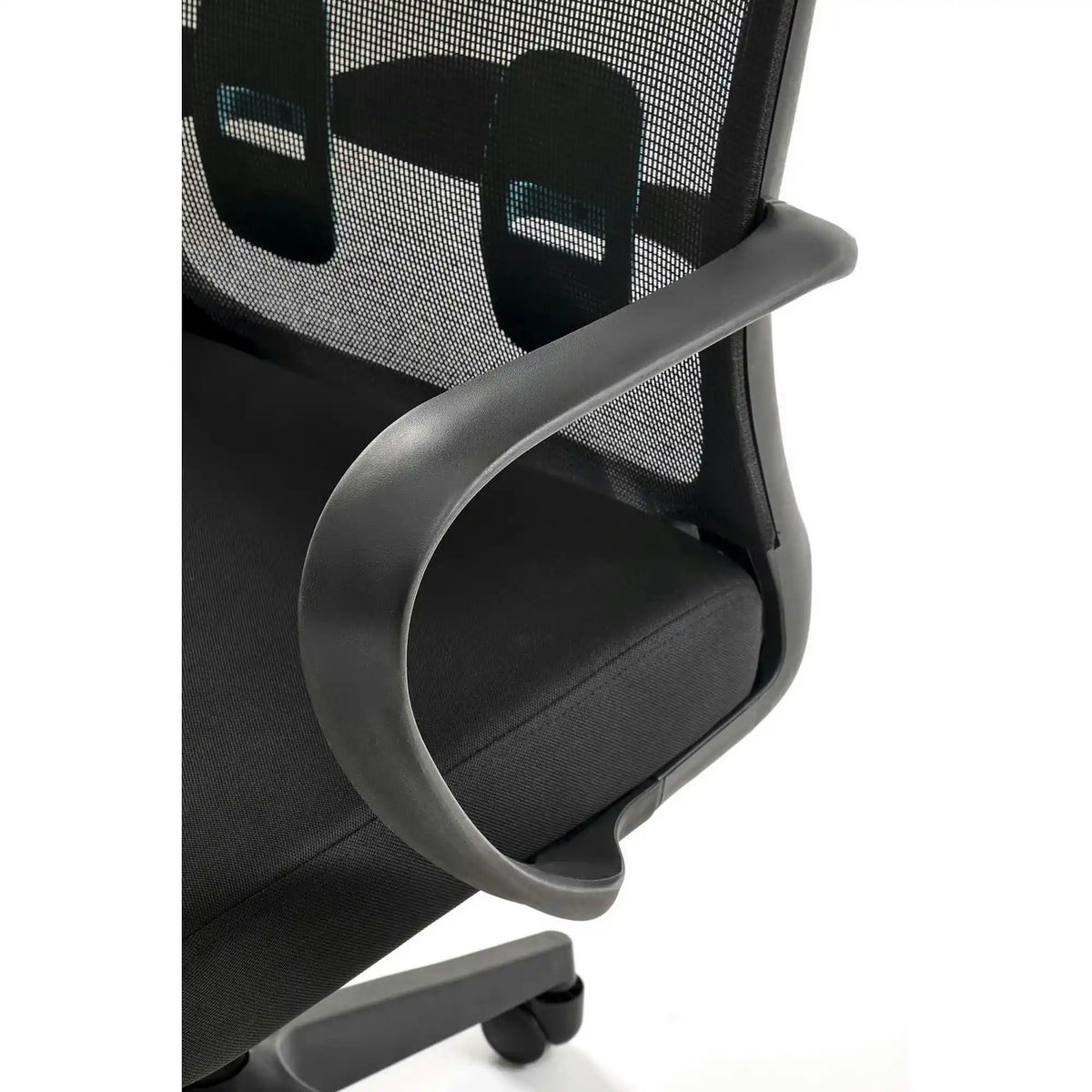 Scaun birou ORCANO, negru, stofa clasica/plastic, 62x65x101/111 cm
