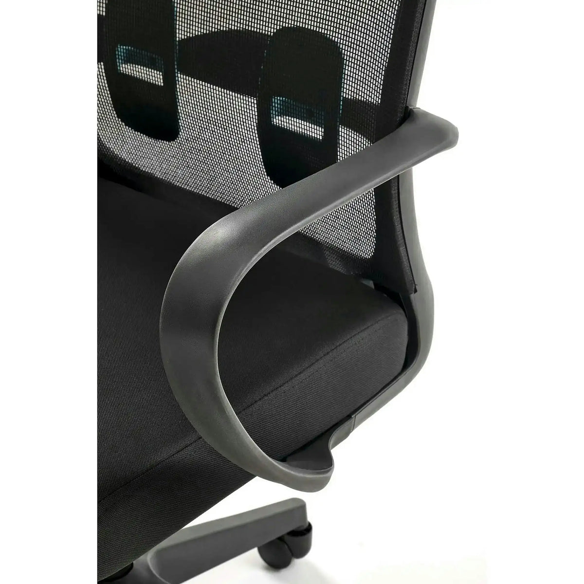 Scaun birou ORCANO, negru, stofa clasica/plastic, 62x65x101/111 cm