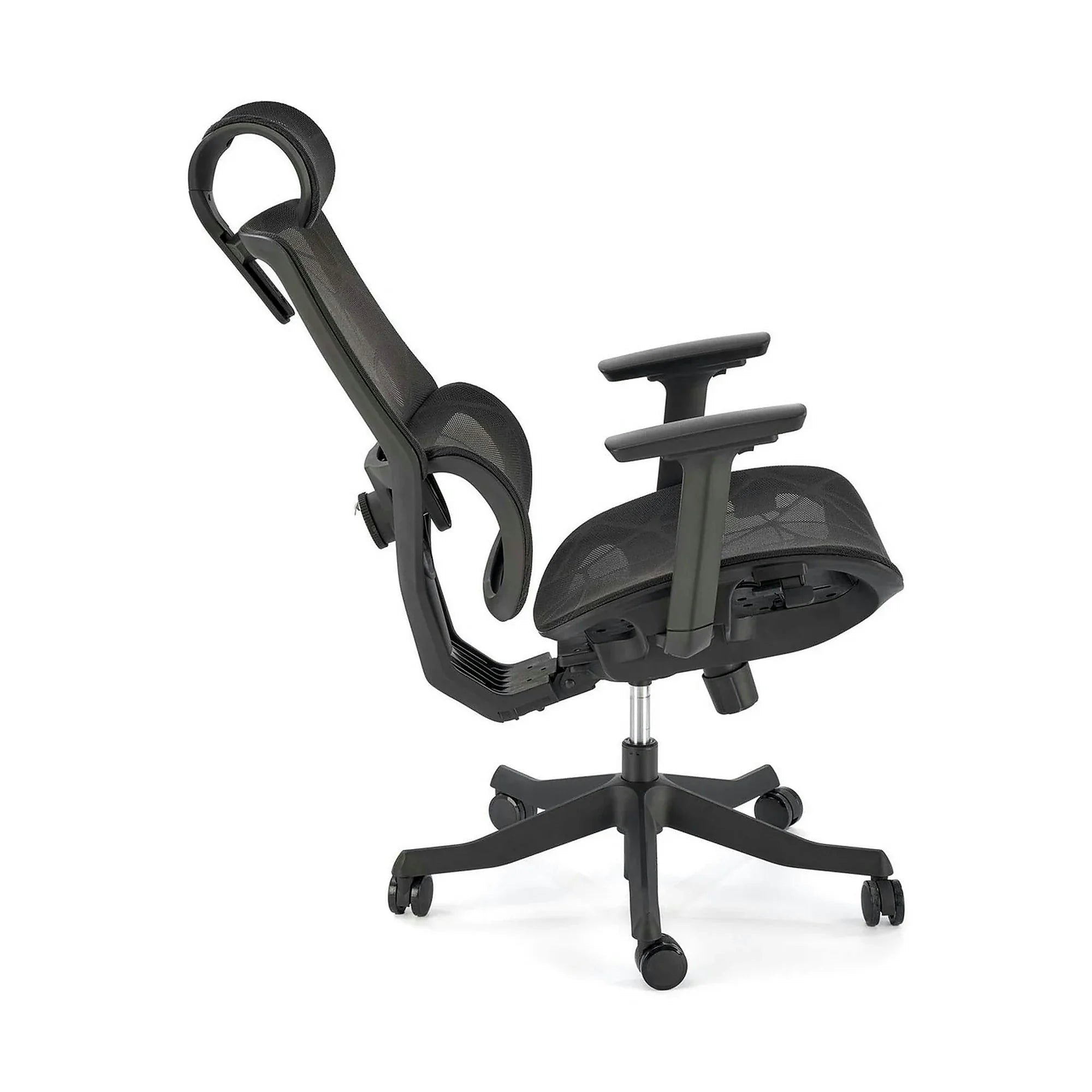 Scaun birou OSVALDO, negru, plasa, 68x74x122/128 cm