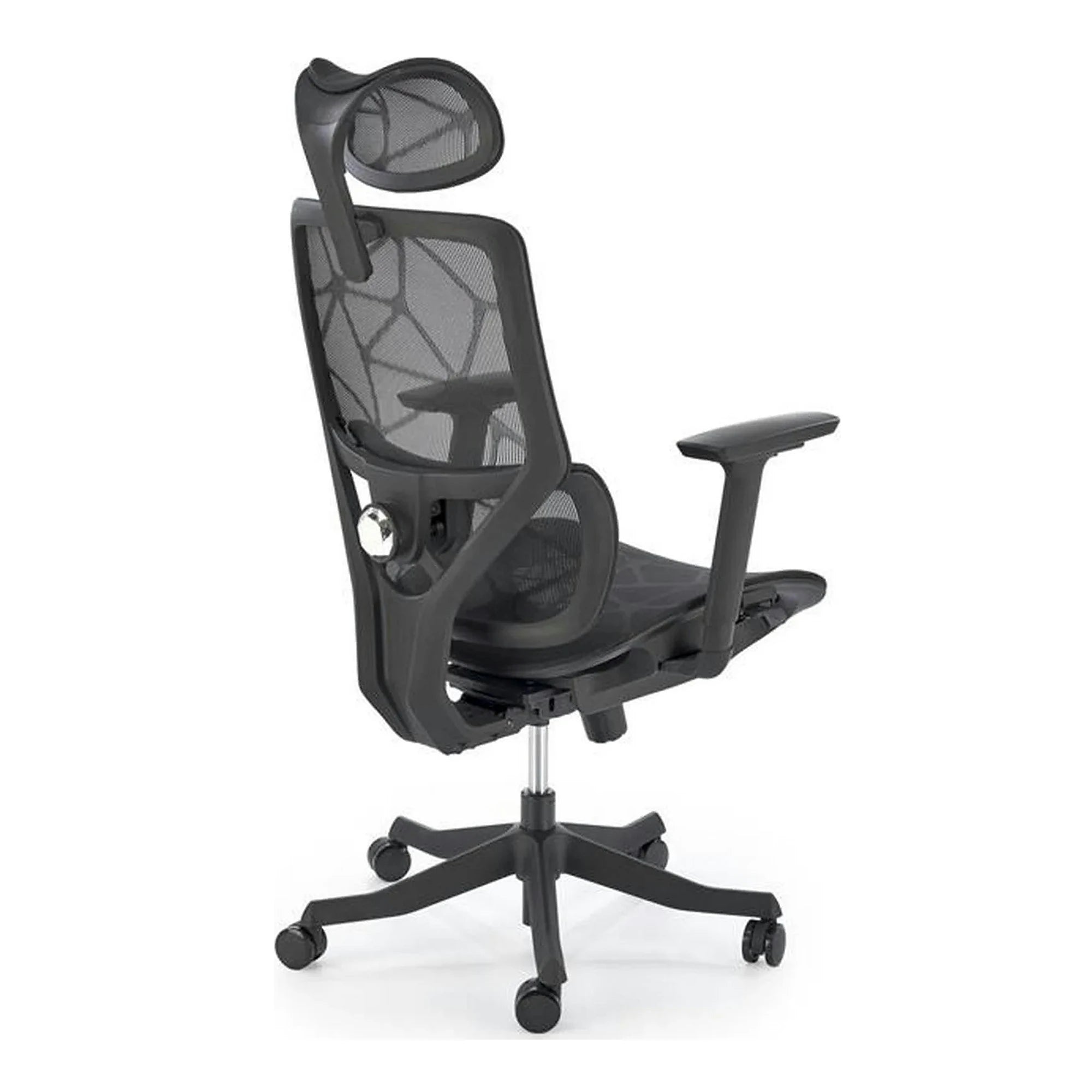 Scaun birou OSVALDO, negru, plasa, 68x74x122/128 cm