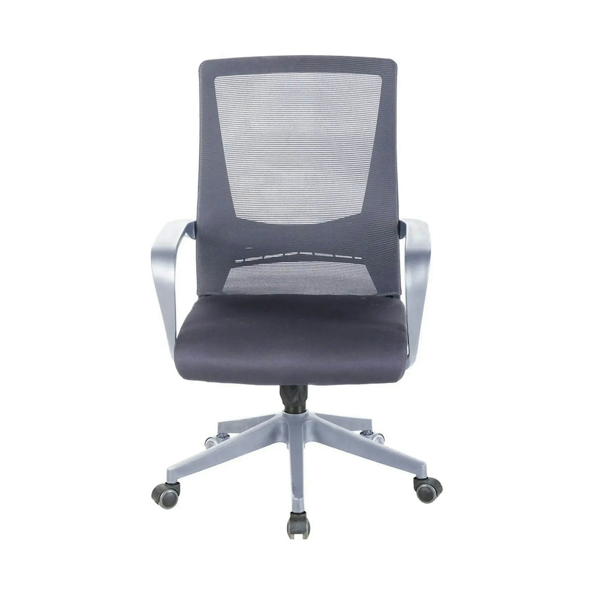 Scaun birou OZI, gri, stofa/plasa, 63x63x99/109 cm